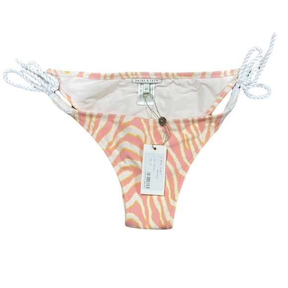 HEIDI KLEIN - Cape Town Side Rope Tie Swim Bottom - Pink Zebra Print - Picture 11 of 16